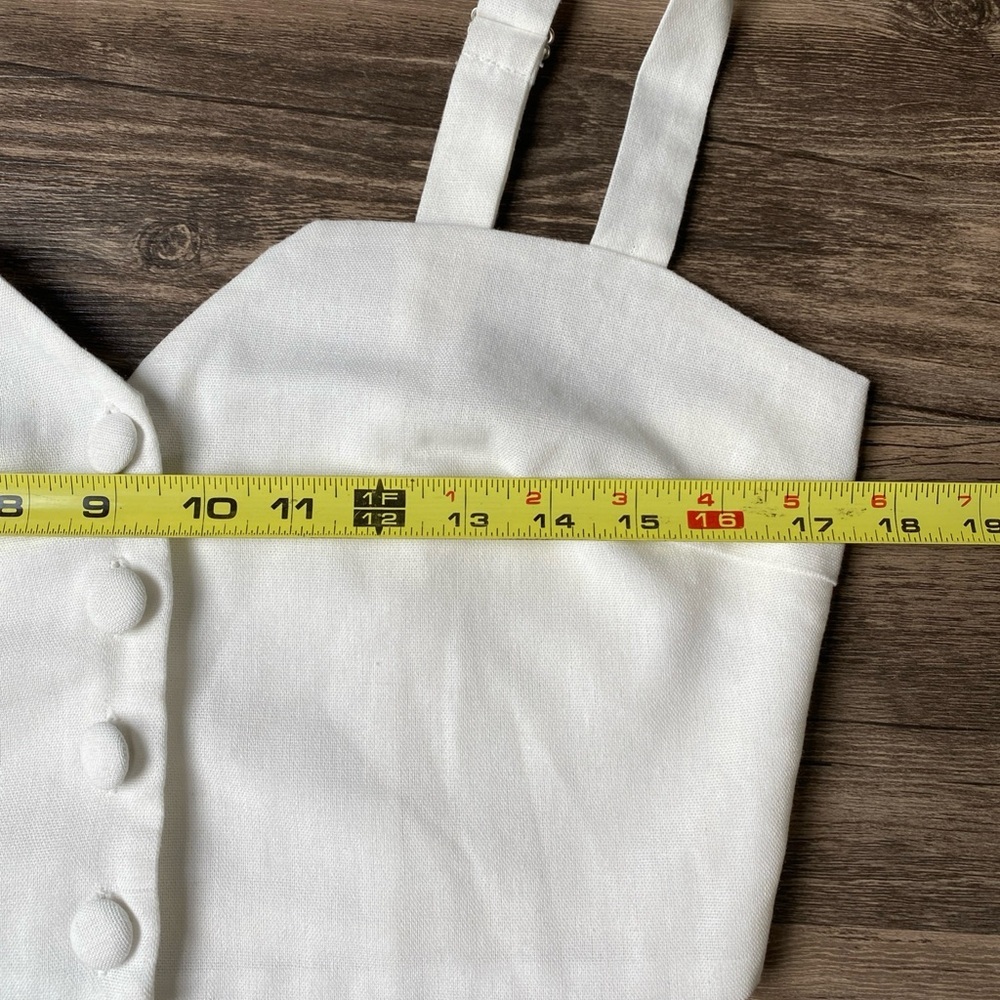 Le Lis Women’s Beige Button-Up Crop top Size M - Picture 5 of 6